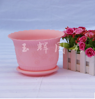 批發樹脂花盆蓮花盆塑料花盆 碗蓮盆水培 盆栽綠植花盆 帶托盤