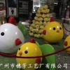 廠家直銷玻璃鋼生肖雞雕塑 賀歲卡通雞模型雕塑 雞年商場落地擺件