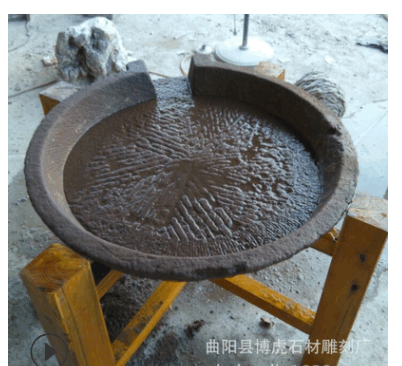 廠家直銷木架磨盤流水景 室內(nèi)外石磨盤茶盤石雕水景裝飾擺件
